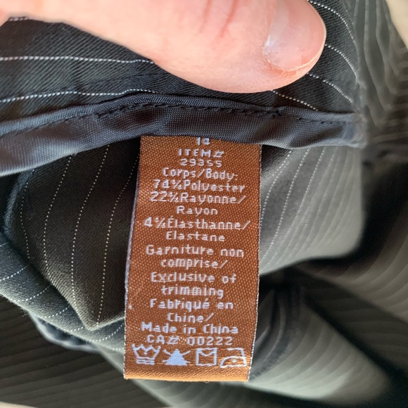 Jessica Charcoal Pinstripe Trousers - Picture 6 of 6